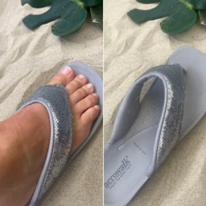 Outlet Supersoft Memoryskum paillet sandal Fodtøj
