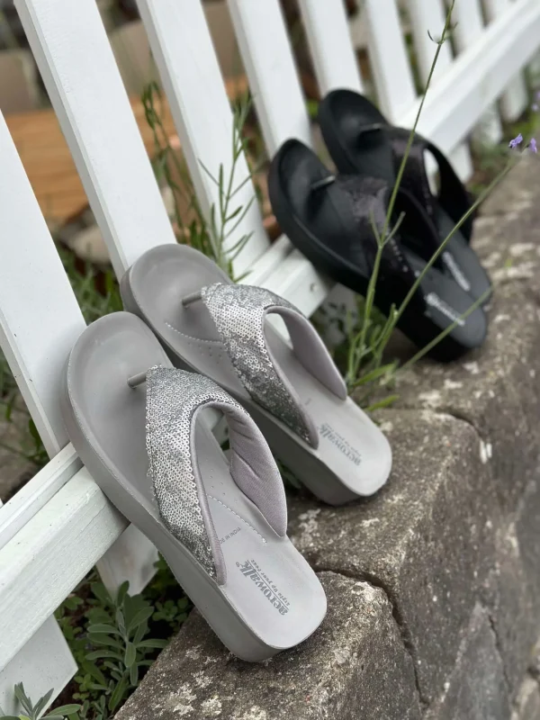 Outlet Supersoft Memoryskum paillet sandal Fodtøj