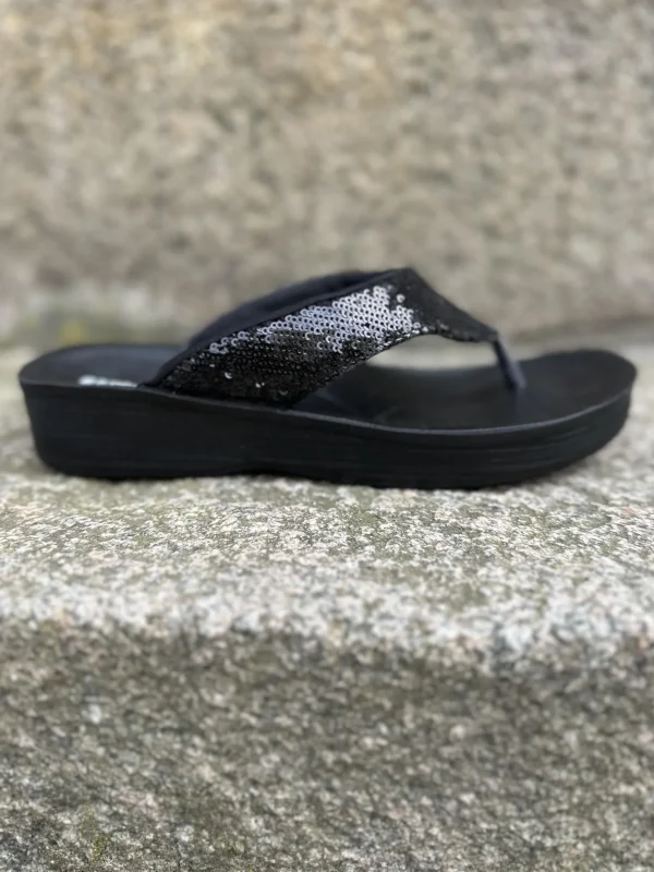 Fashion Supersoft Memoryskum paillet sandal Fodtøj