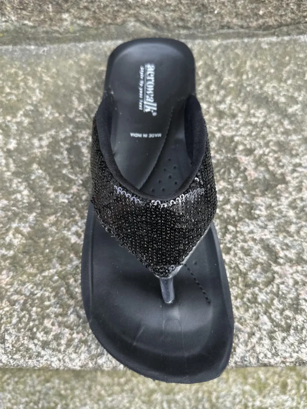 Fashion Supersoft Memoryskum paillet sandal Fodtøj