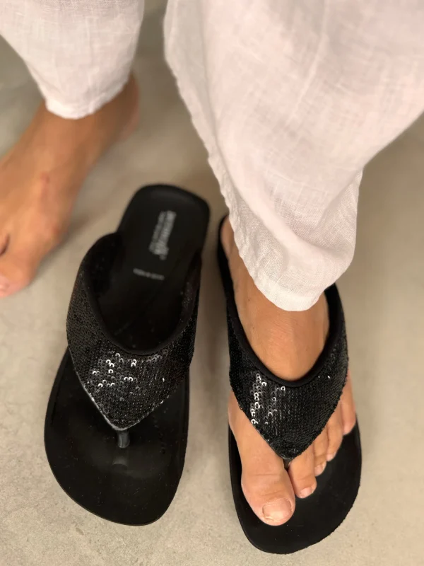 Fashion Supersoft Memoryskum paillet sandal Fodtøj