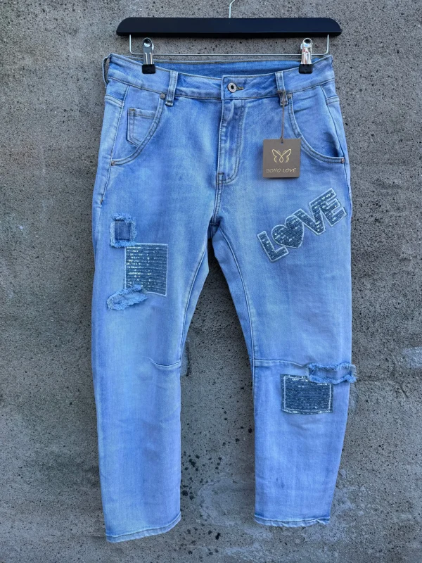 Fashion B1199 jeans light denim Bukser | Jeans