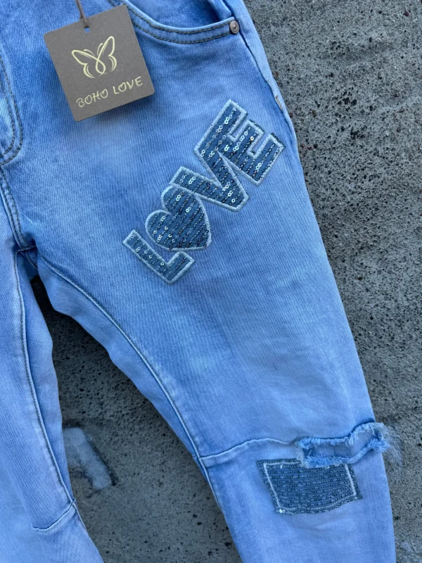 Fashion B1199 jeans light denim Bukser | Jeans