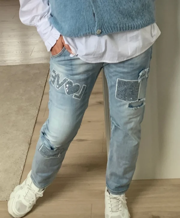 Fashion B1199 jeans light denim Bukser | Jeans