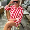 Outlet By Candy skjorte + shorts stripe Bluser | Skjorter