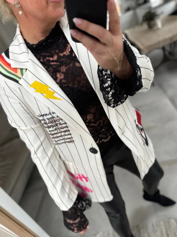 Hot By Dali blazer stripe off Blazer