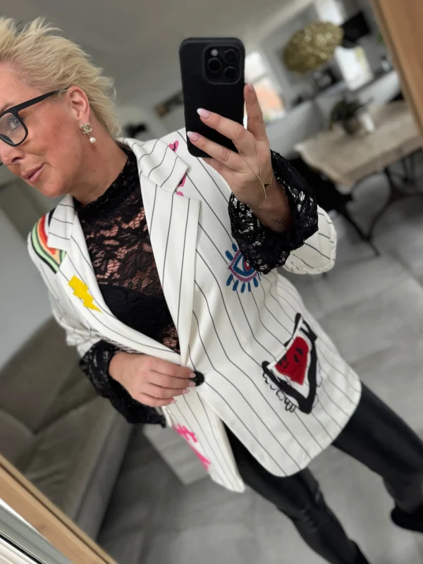 Hot By Dali blazer stripe off Blazer