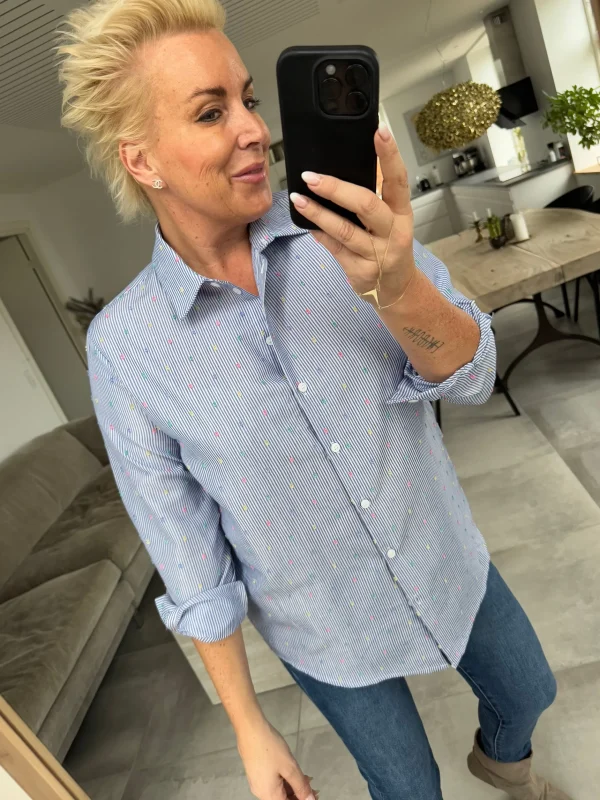 Best By Dotti shirt stripe Bluser | Skjorter