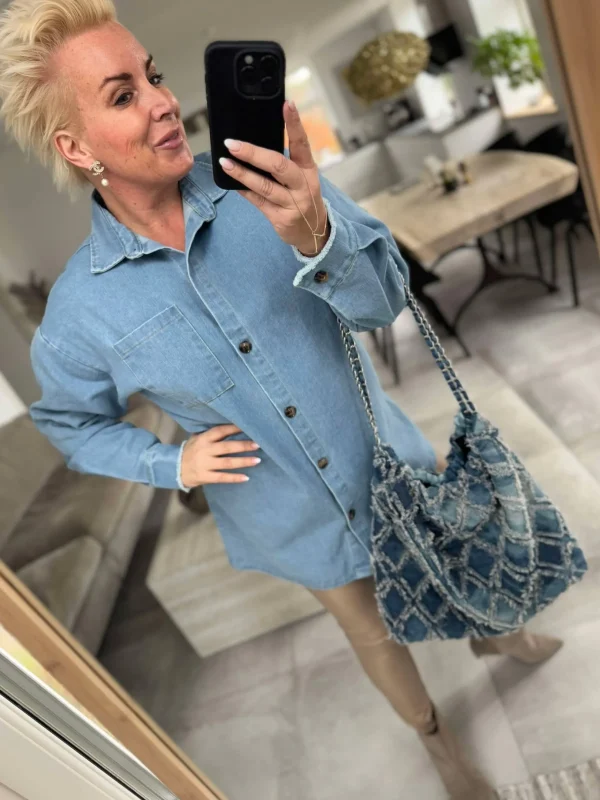 Online By Karola denim skjorte Bluser | Skjorter