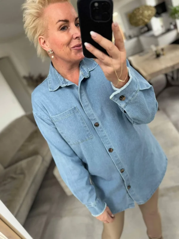 Online By Karola denim skjorte Bluser | Skjorter