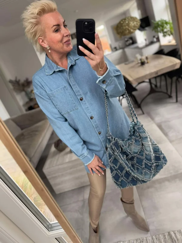 Online By Karola denim skjorte Bluser | Skjorter