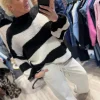 Clearance By Monique knit roll stripe Strik