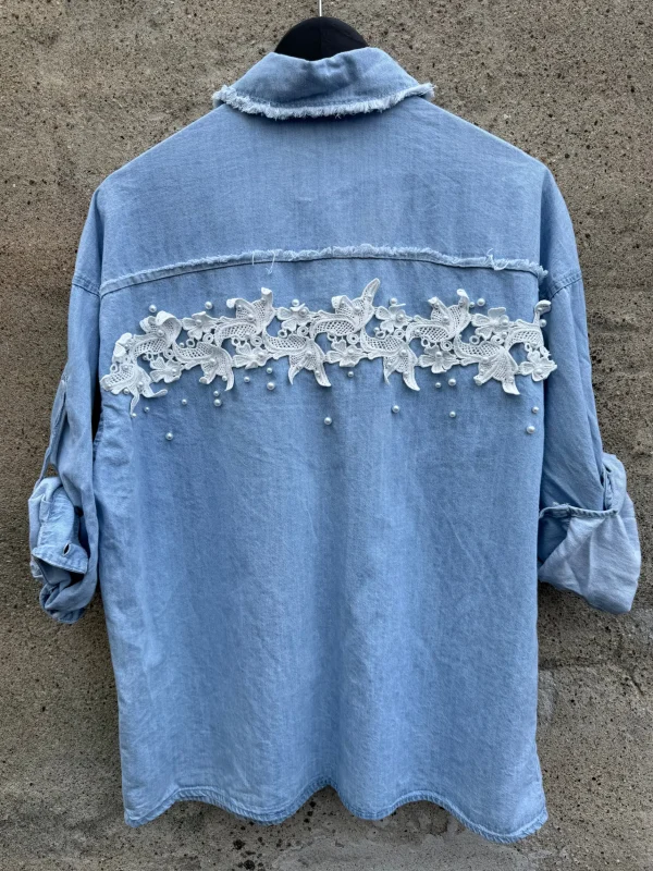 Online By Pearl skjorte denim light Bluser | Skjorter