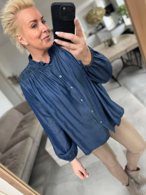 Hot By Vega skjorte denim dark Bluser | Skjorter