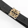 Outlet 15492 leather belt gold Bælter