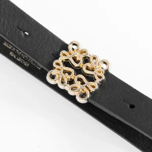 Outlet 15492 leather belt gold Bælter