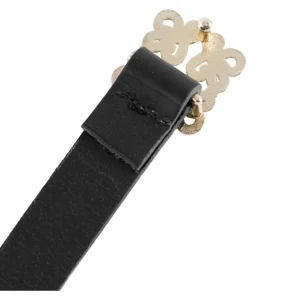 Outlet 15492 leather belt gold Bælter