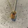 Discount LOCK LETTER NECKLACE Z GULDBELAGT Smykker