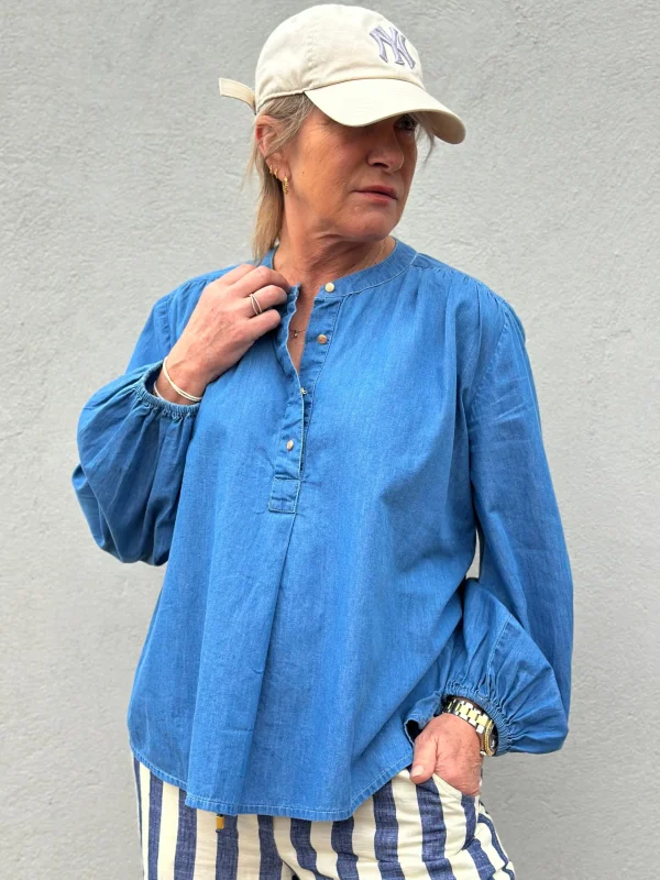 Discount 2501343 Læsø denim bluse light Bluser