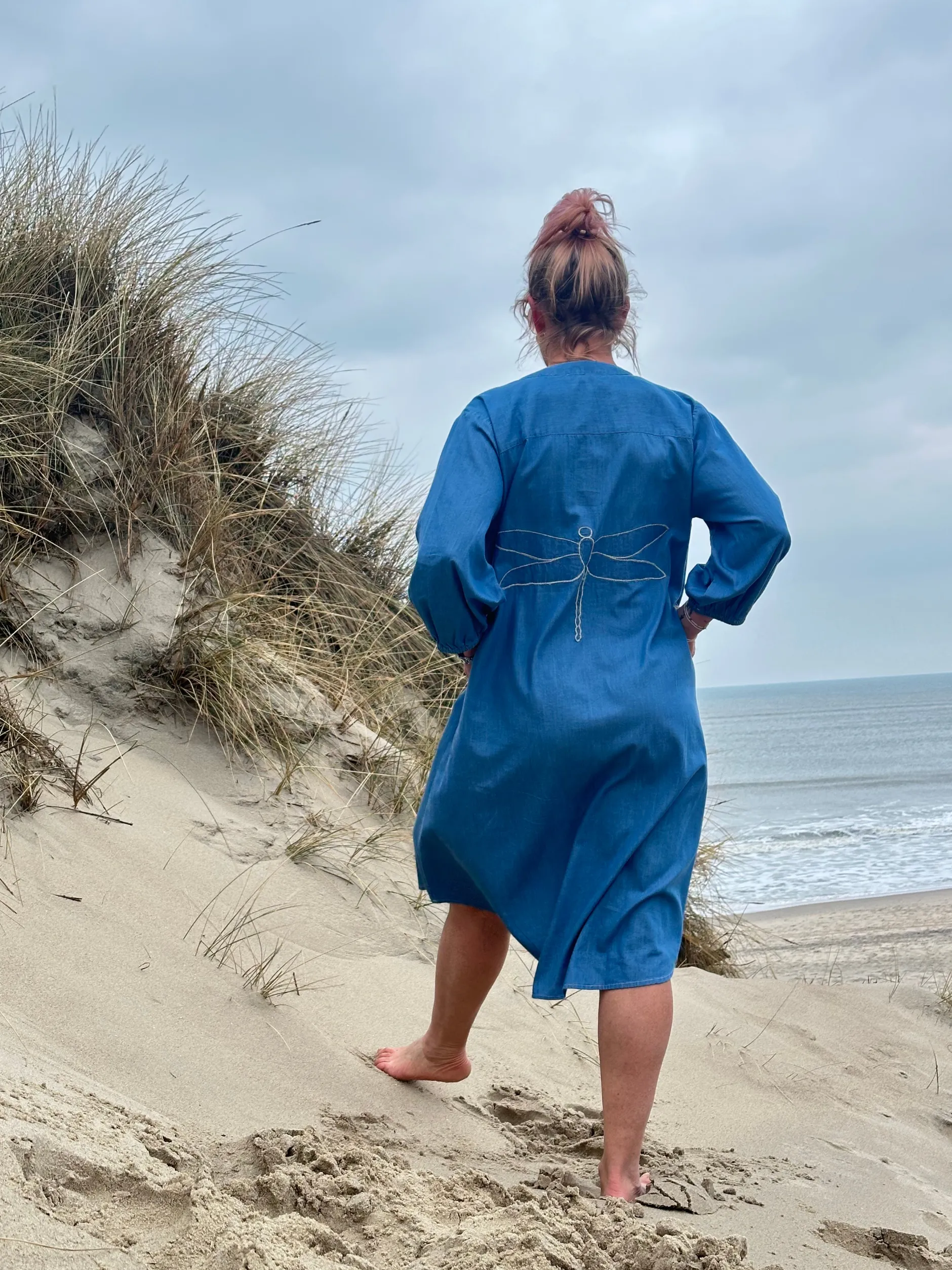 gaspar__luna_short_denim__2.webp Outlet 2501722 Luna short denim dress light Kjoler | Kjoler
