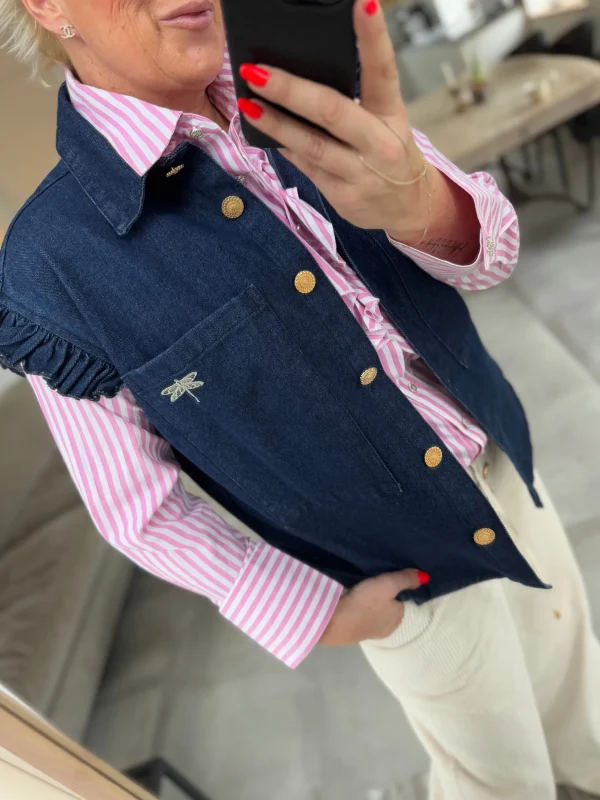 Hot 2407333 Malmø denim waistcoat Bluser