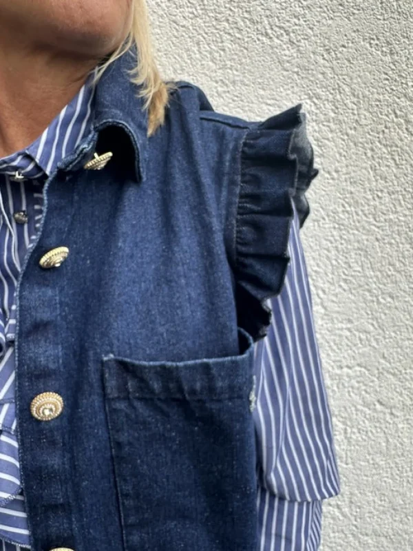 Hot 2407333 Malmø denim waistcoat Bluser
