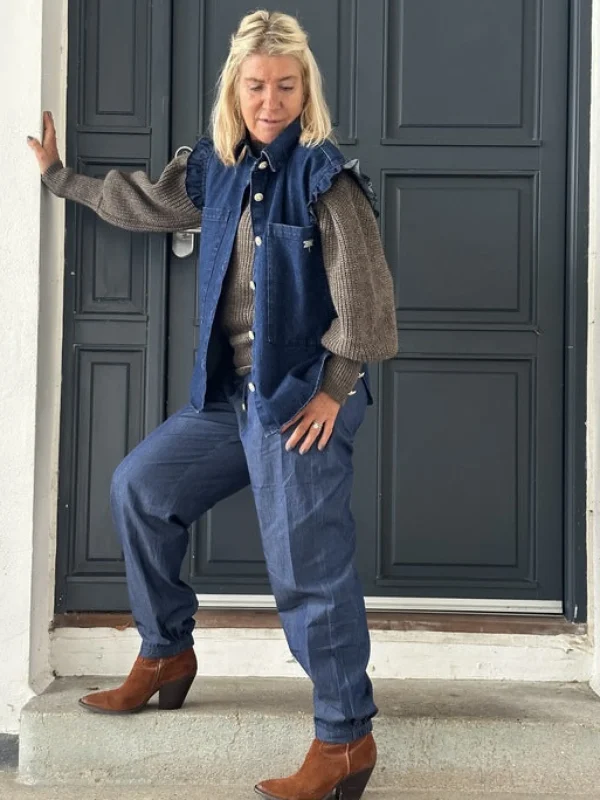 Hot 2407333 Malmø denim waistcoat Bluser