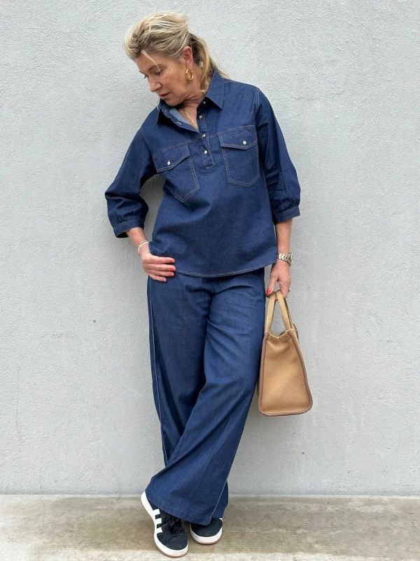 Hot 2501323 Oslo skjorte denim Bluser | Skjorter