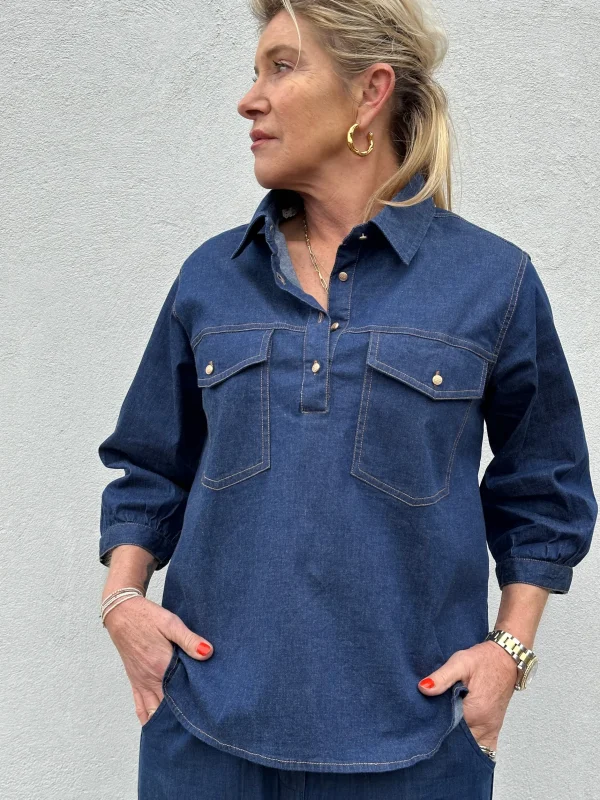Hot 2501323 Oslo skjorte denim Bluser | Skjorter