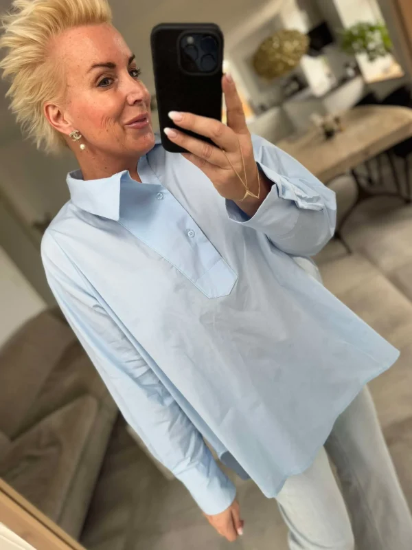 Hot 34610 Beate skjorte dusty Bluser | Skjorter