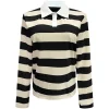 Fashion Liberte 22145 Polo LS shirt stripe black Bluser
