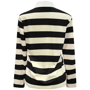 Fashion Liberte 22145 Polo LS shirt stripe black Bluser