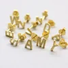 Outlet M01014 Alphabet crystal stud gold R Smykker