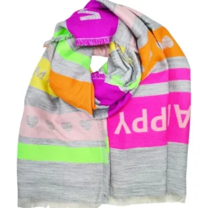 Fashion 4828 HAPPY scarf NEON Tørklæder