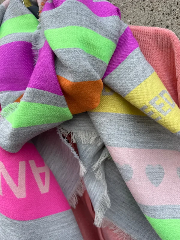 Fashion 4828 HAPPY scarf NEON Tørklæder