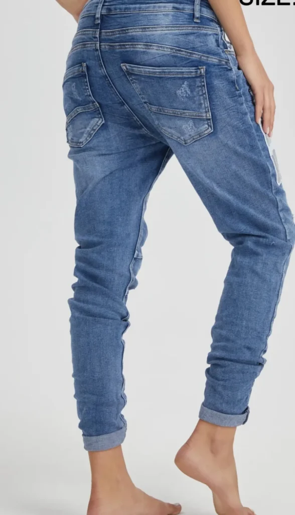 Outlet 8884 Rachel jeans patches denim Bukser | Jeans