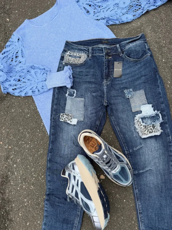 Clearance 8885 Ragna jeans patches denim Bukser | Jeans