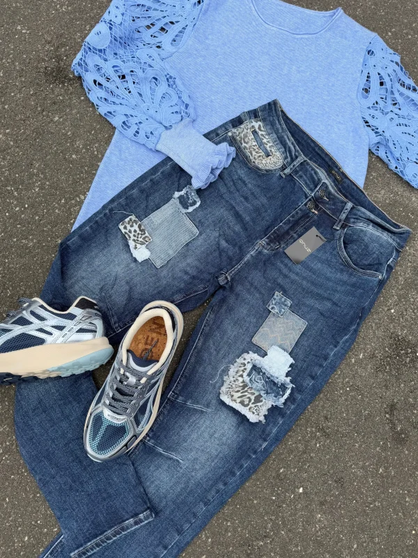 Clearance 8885 Ragna jeans patches denim Bukser | Jeans
