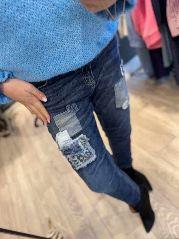 Clearance 8885 Ragna jeans patches denim Bukser | Jeans