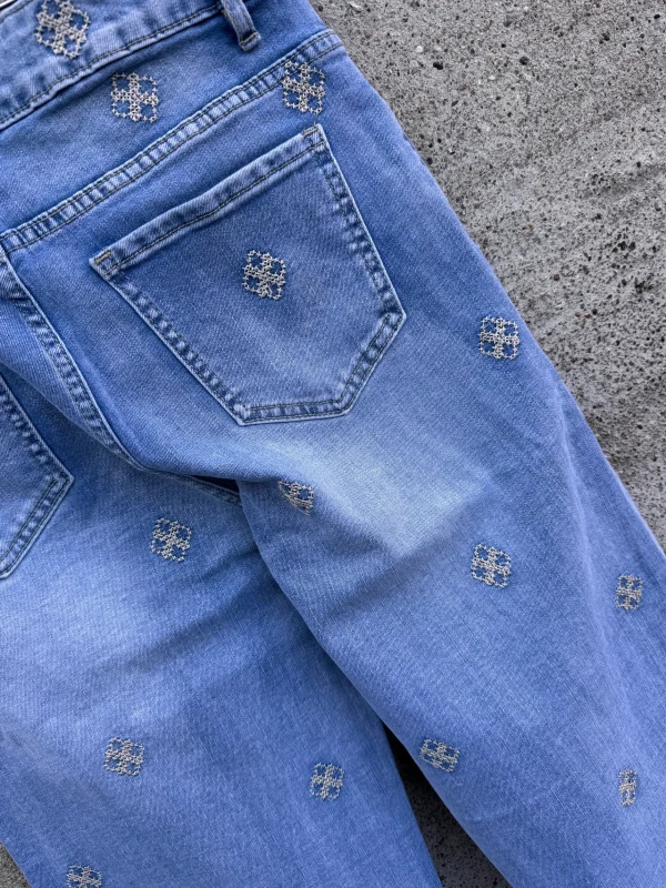 Outlet 9938 Sigga jeans embrodery Bukser | Jeans