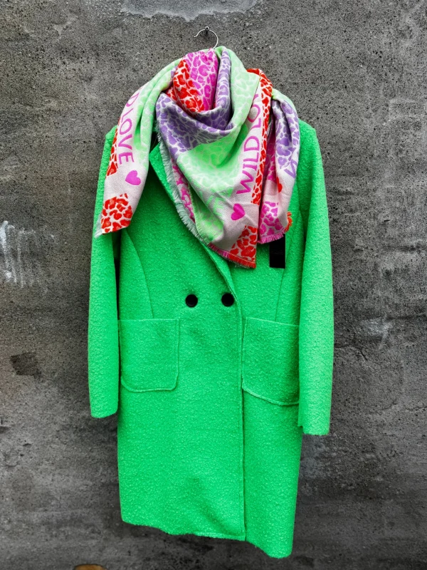 Hot 4814 Sine tørklæde neon multi orange Tørklæder