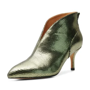 Discount STB1853 Valentine low cut snake olive Fodtøj