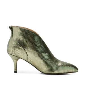 Discount STB1853 Valentine low cut snake olive Fodtøj