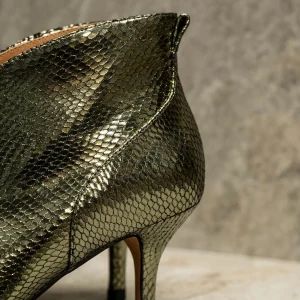 Discount STB1853 Valentine low cut snake olive Fodtøj